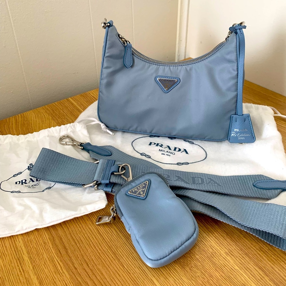 Prada Re-Edition 2005 Re-Nylon bag light blue